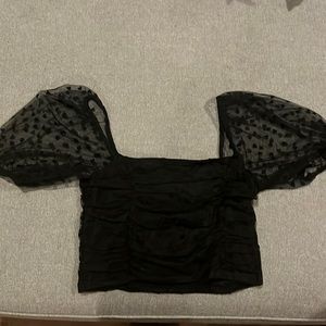 Forever 21 Black Sheer Blouse